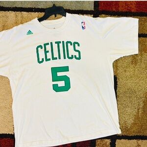 Adidas White Tee with Green Shamrock
